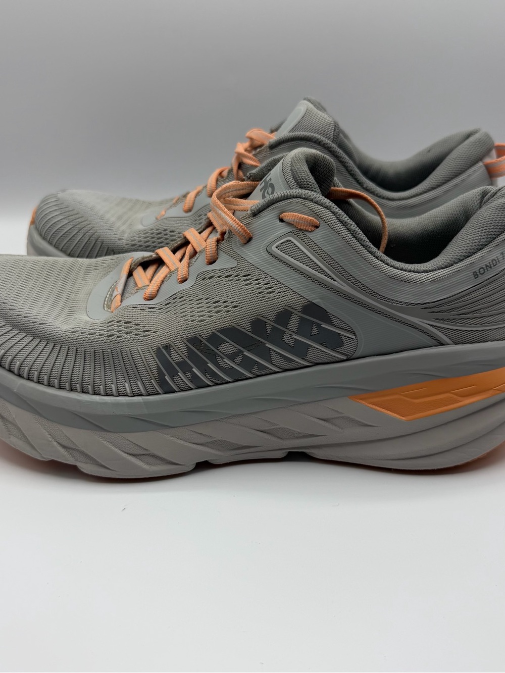 HOKA One One Bondi 7 Women’s Size 12 Harbor Mist Sharkskin Gray